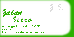 zalan vetro business card